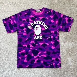 Bape Purple Camo Short Sleeve Tee